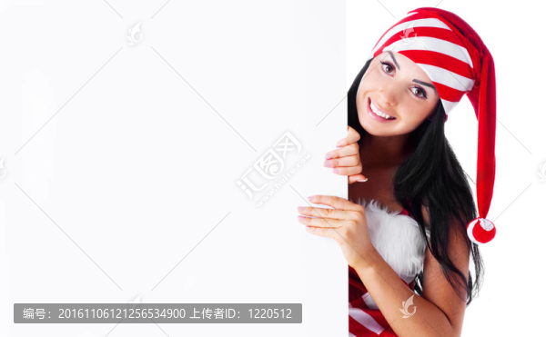 漂亮女孩帶著一張紙