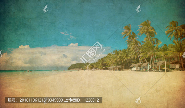 熱帶海灘垃圾圖像