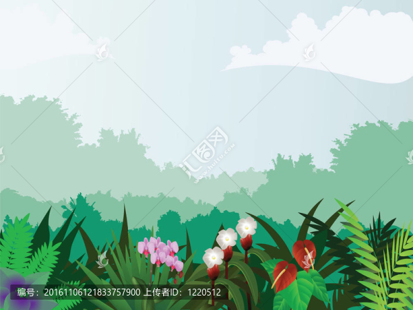 美麗的森林背景