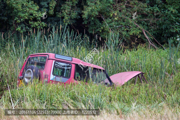 越野車停在湖hammerwood公園