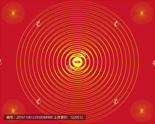 紅色背景上的四個(gè)小黃色圓圈