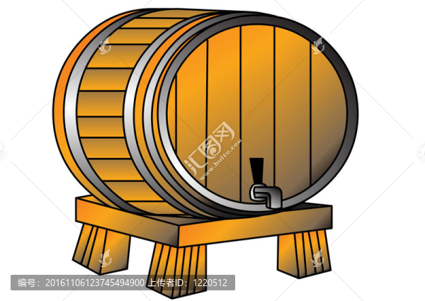 桶與葡萄酒或啤酒