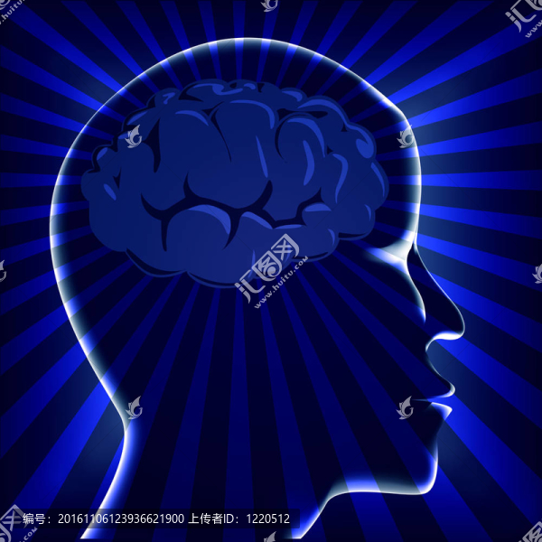 插圖人腦與光線輪流