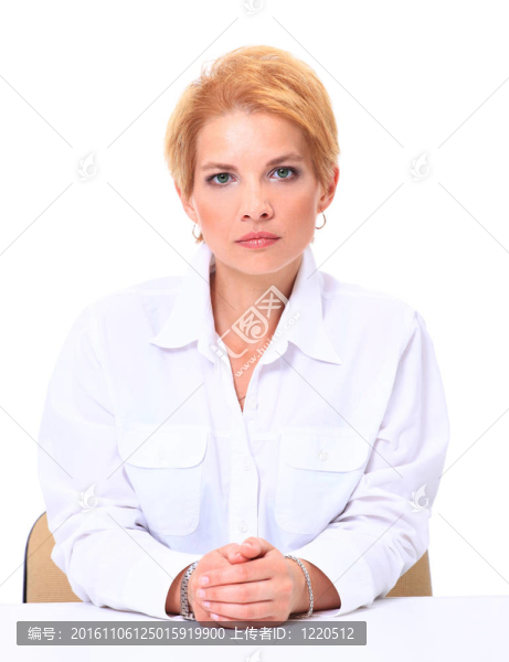 金發(fā)碧眼的微笑的女商人