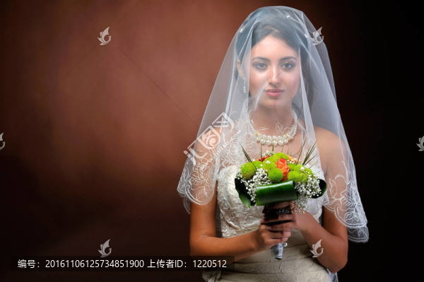 美麗的新娘肖像