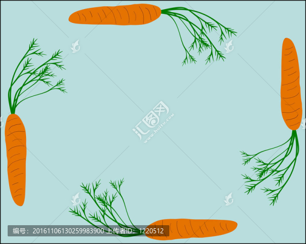 胡蘿卜為淡藍(lán)色背景的蔬菜框架