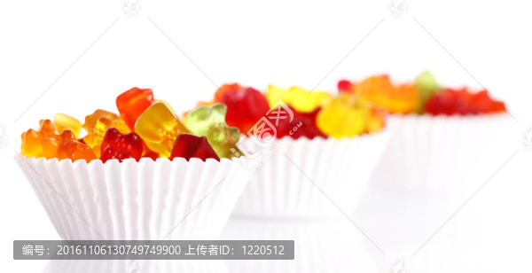 五顏六色的小熊軟糖糖果