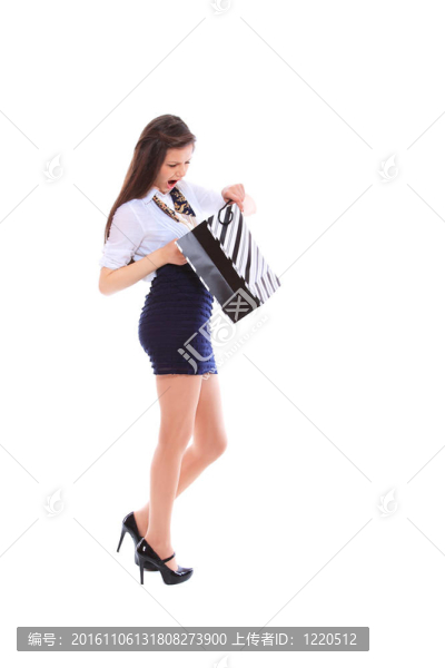 性感購物的女孩