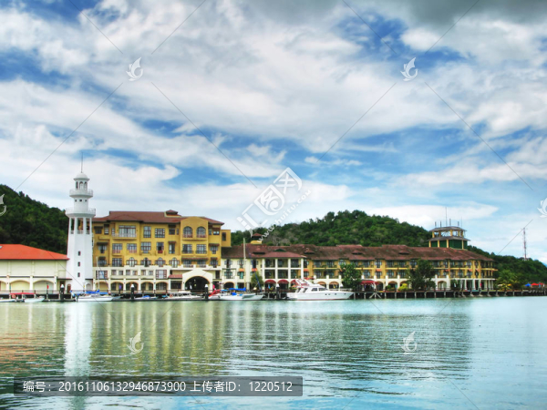 Langkawi島的港口；馬來西亞