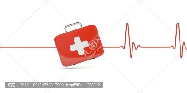用白色隔離心跳的急救包
