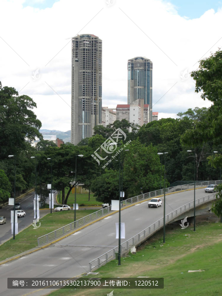 在加拉加斯市中心的高層建筑