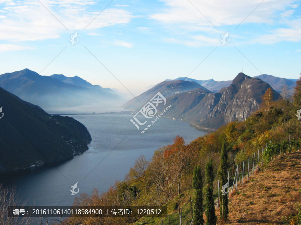 盧加諾湖從亞歷山德拉頂