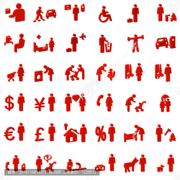 網(wǎng)站和互聯(lián)網(wǎng)3D圖標-人