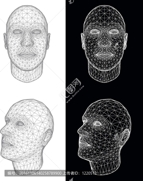 人的頭部。插畫