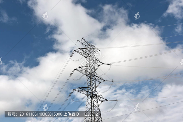 電力線和電力塔