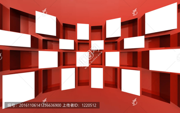 白色空間中的相框顯示圖像