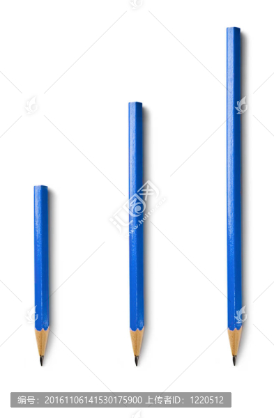 白色背景上的鉛筆