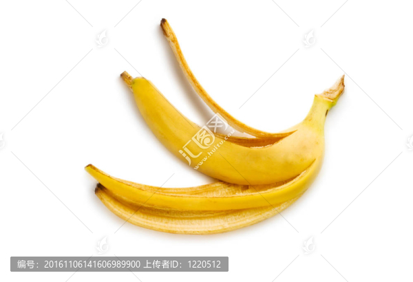 香蕉皮isolaten白