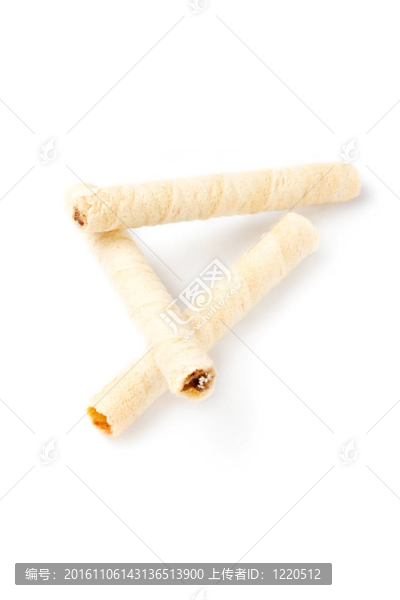 在白色背景上分離的晶片