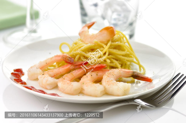 意大利面蝦仁