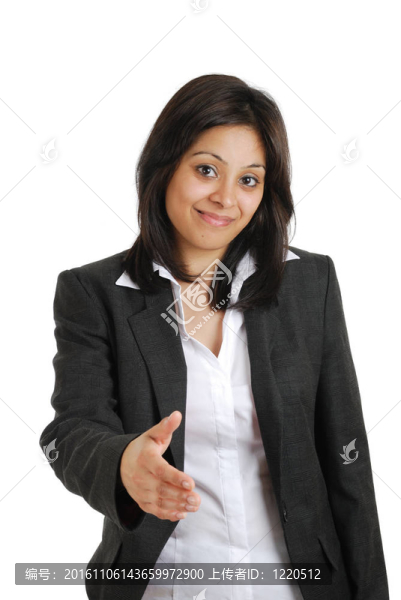 商業(yè)女人提供握手