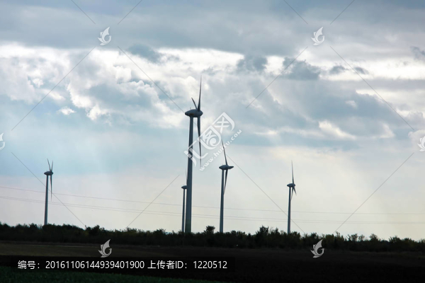 風電場中的風力渦輪機