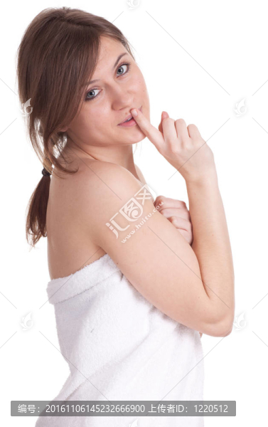 微笑美麗的白衣女子
