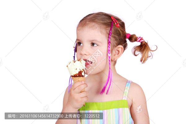 小女孩口味冰淇淋