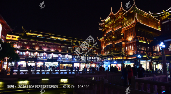 上海豫園古建筑夜景風(fēng)光