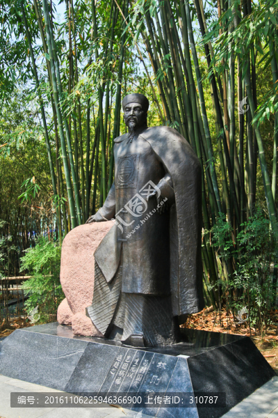 四川成都浣花溪林則徐雕塑