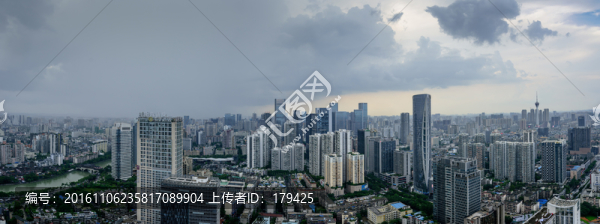 俯瞰成都市中區(qū)全景接片