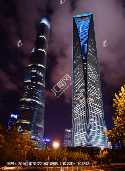 上海中心大廈與環(huán)球金融中心大廈