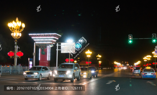 拉薩街道夜景