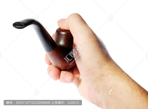 煙斗煙草在他手中