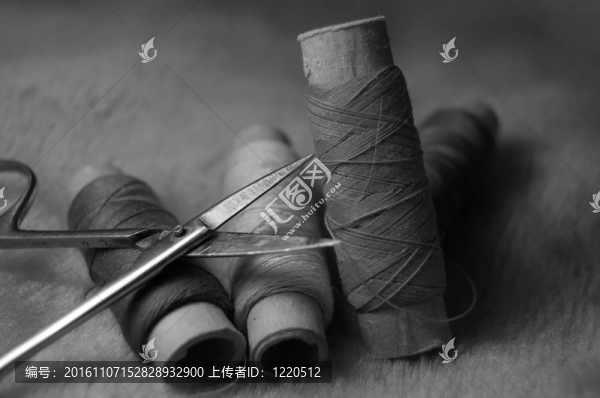 一團(tuán)毛線。舊圖像風(fēng)格照片。