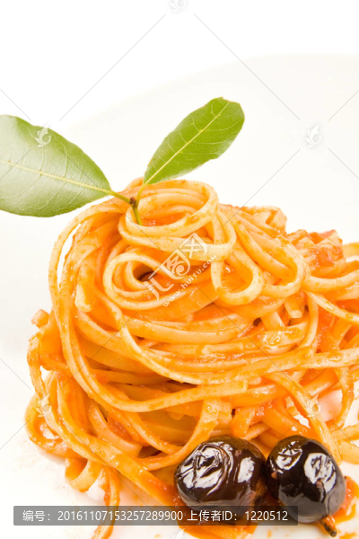 橄欖，番茄醬-,Pasta,alla扁面意大利面