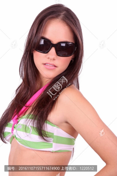 清新美麗的女人畫像