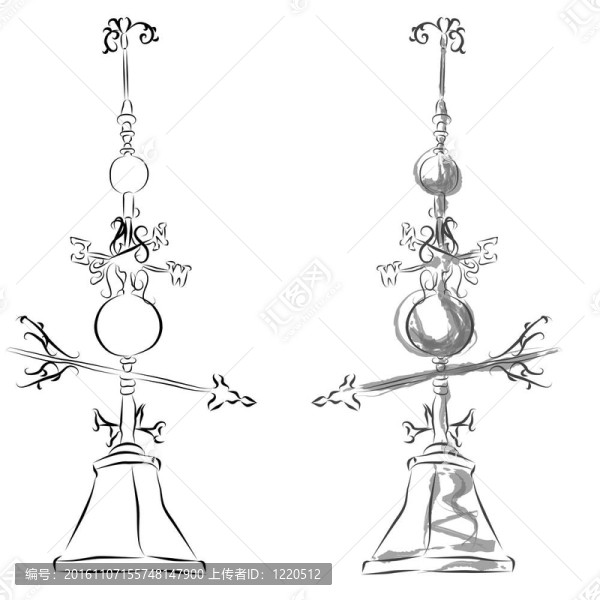 風(fēng)向標(biāo)的畫線