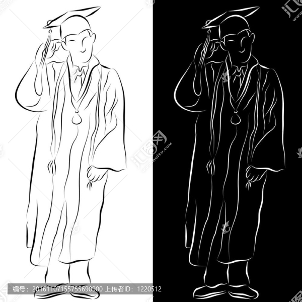 畢業(yè)禮服線圖