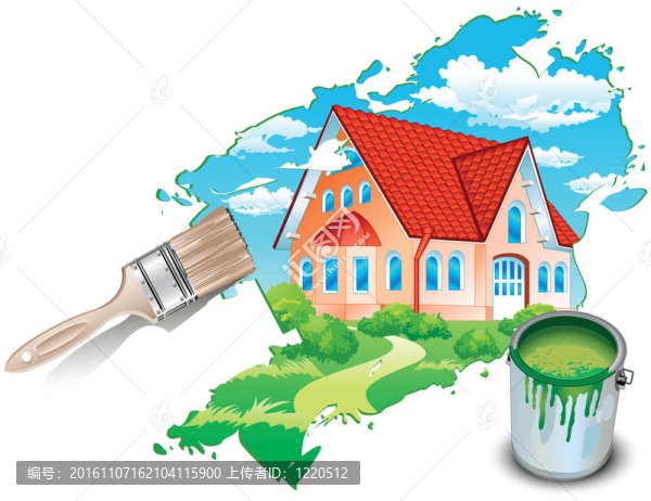 油漆繪制的私人住宅