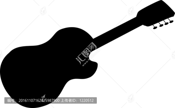 聲學(xué)吉他；剪影