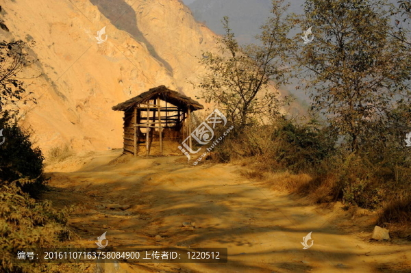 尼泊爾在未路的小屋