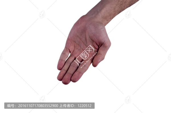 張開手掌年輕男性手