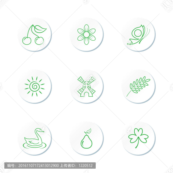 自然的圖標(biāo)集