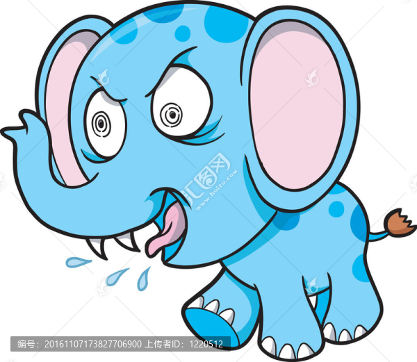 瘋狂大象插畫