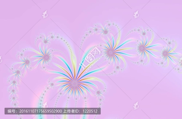粉紅色的分形花