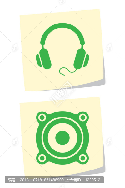 耳機(jī)和揚(yáng)聲器圖標(biāo)
