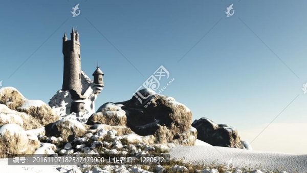 雪中的幻想塔