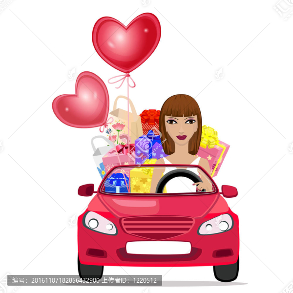 隨著車內空氣的情人的女人