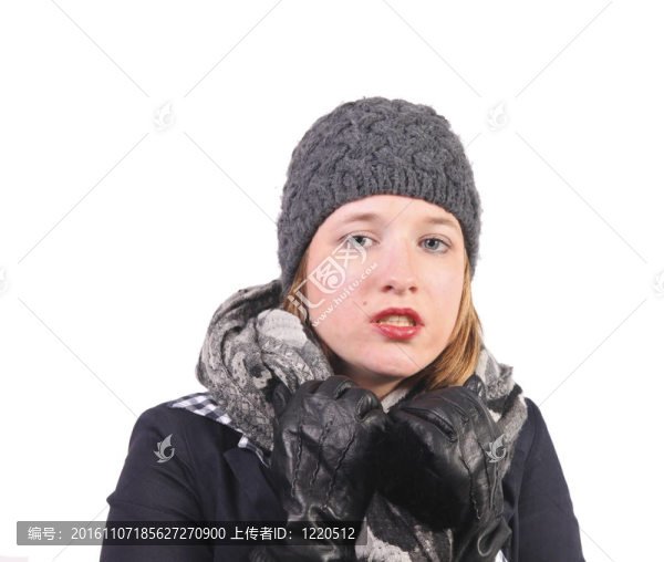 漂亮女孩戴帽子